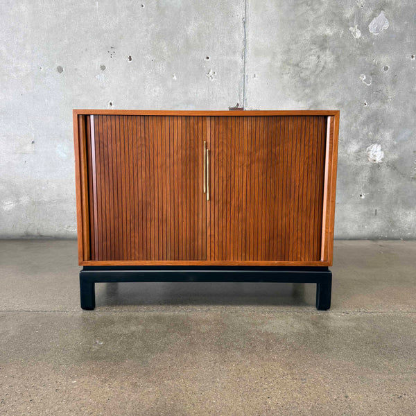 Mid Century Walnut Tambor Door Credenza (Small) #1