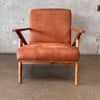Contemporary MCM Leather & Walnut Chair