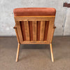 Contemporary MCM Leather & Walnut Chair