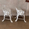 Pair of Vintage White Cast Aluminum Garden Chairs