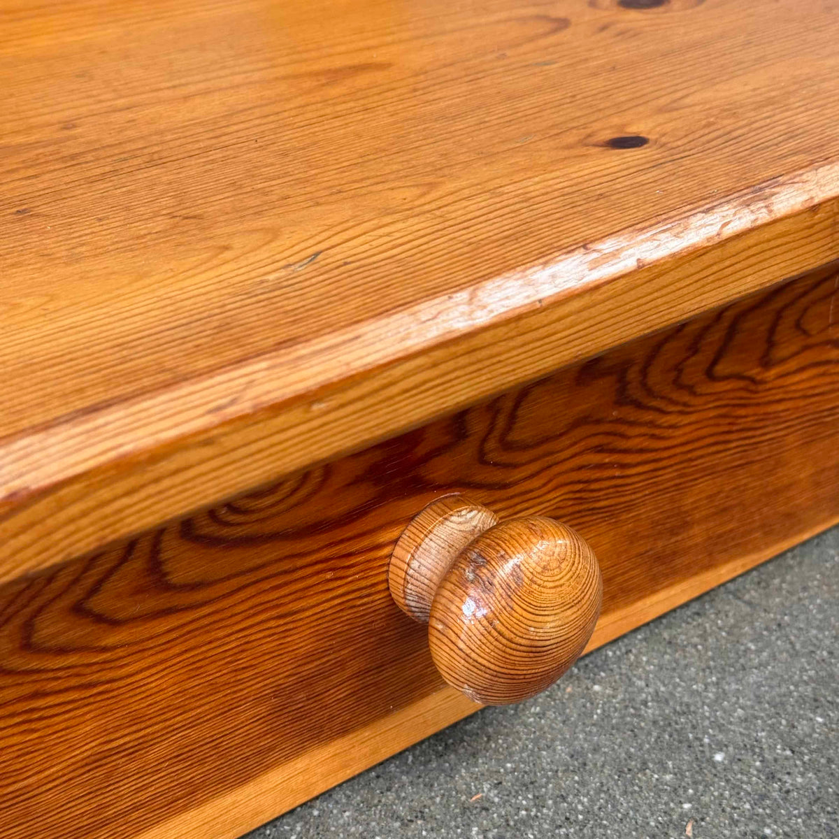 Pair of Scandinavian Pine Floating Wall Mount Nightstands With Drawers