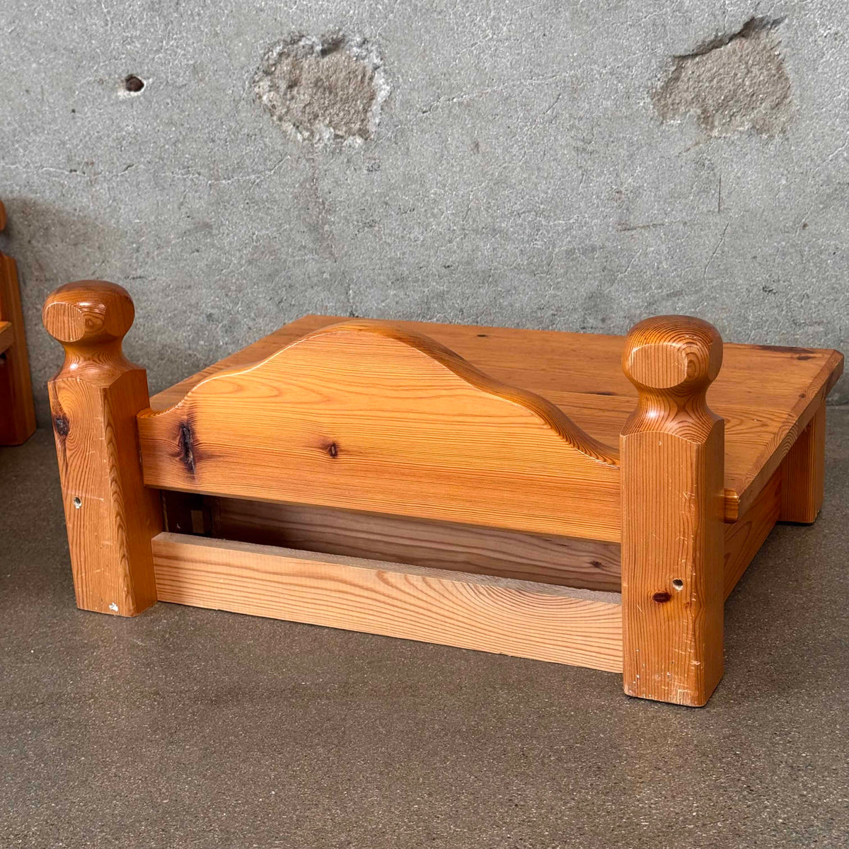 Pair of Scandinavian Pine Floating Wall Mount Nightstands With Drawers
