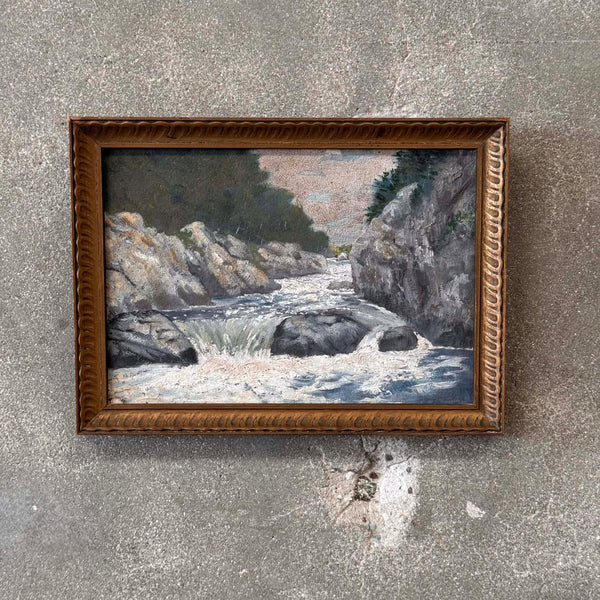 1920s River Painting - Signed & Dated