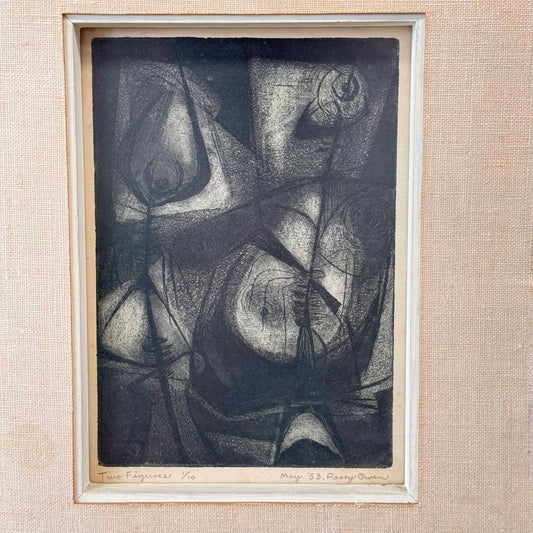 Mid Century Lithograph Signed & Dated