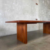 Mid Century Modern Walnut Dining Table w/ Two Leaves