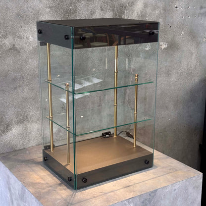 Vintage Counter Display With Lights & Lock