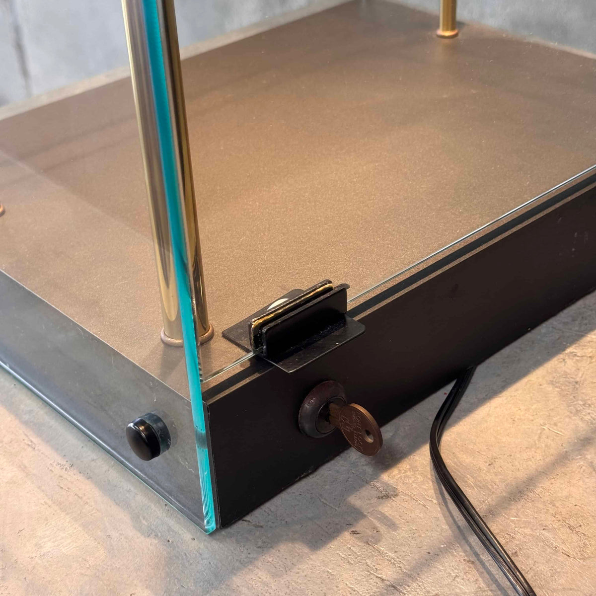 Vintage Counter Display With Lights & Lock