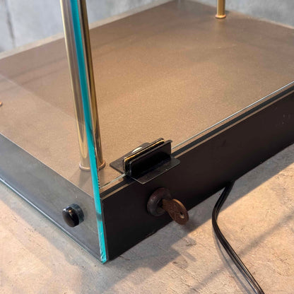 Vintage Counter Display With Lights & Lock