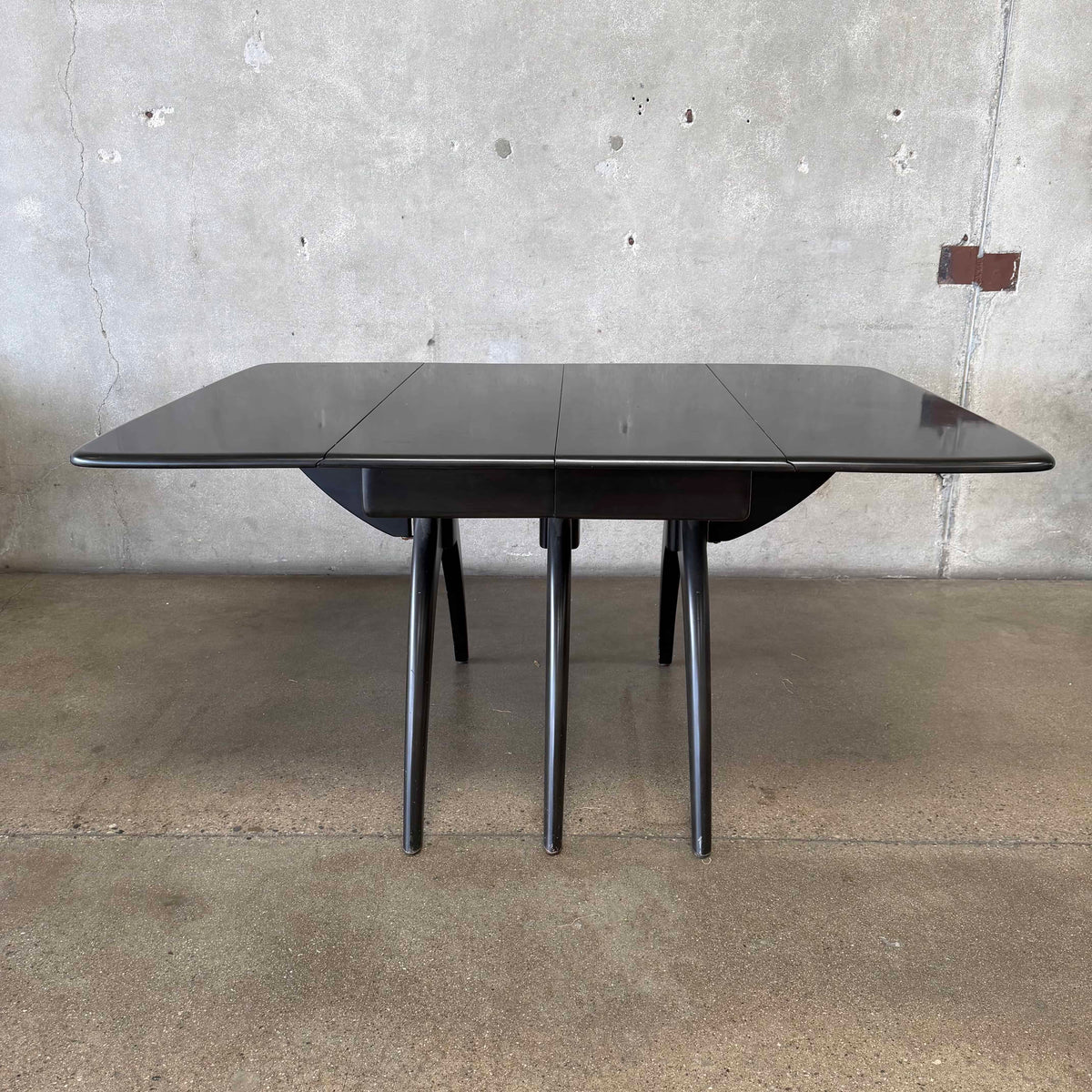 Heywood Wakefield Wishbone Dining Table in Ebonized Wood