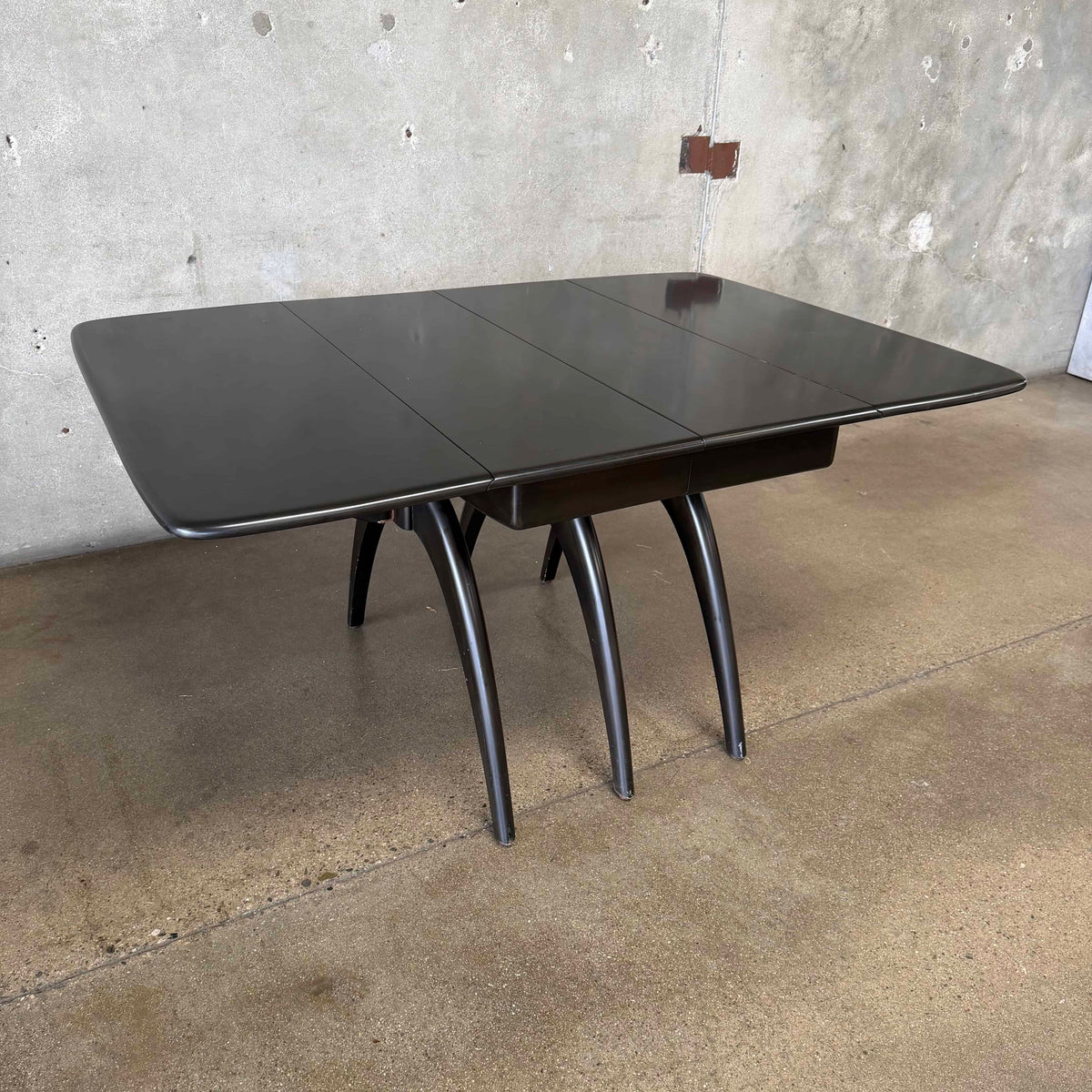 Heywood Wakefield Wishbone Dining Table in Ebonized Wood