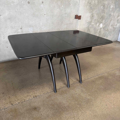 Heywood Wakefield Wishbone Dining Table in Ebonized Wood