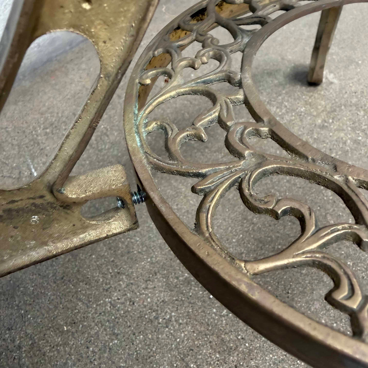 Vintage Korean Brass Hall Tree Coat Rack