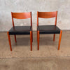 Mid Century Pair of Teak Dining Chairs by Poul Colther for Frem Rojle Denmark