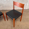 Mid Century Pair of Teak Dining Chairs by Poul Colther for Frem Rojle Denmark