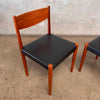 Mid Century Pair of Teak Dining Chairs by Poul Colther for Frem Rojle Denmark