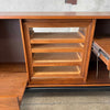 Mid Century Walnut Tambor Door Credenza