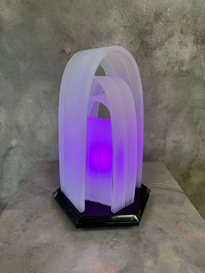 Late 70's Disco Studio 54 Style Lucite Table Lamp