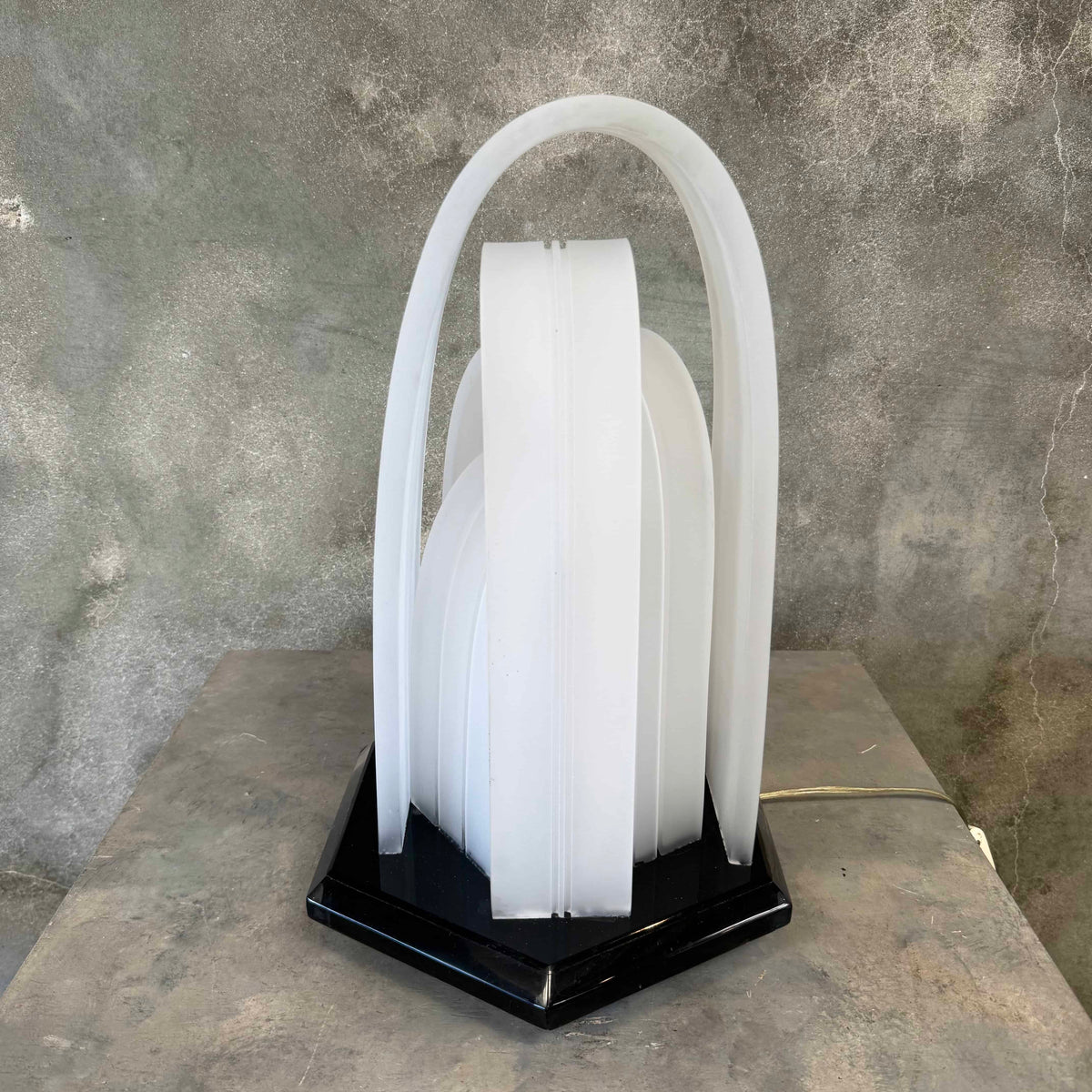 Late 70's Disco Studio 54 Style Lucite Table Lamp