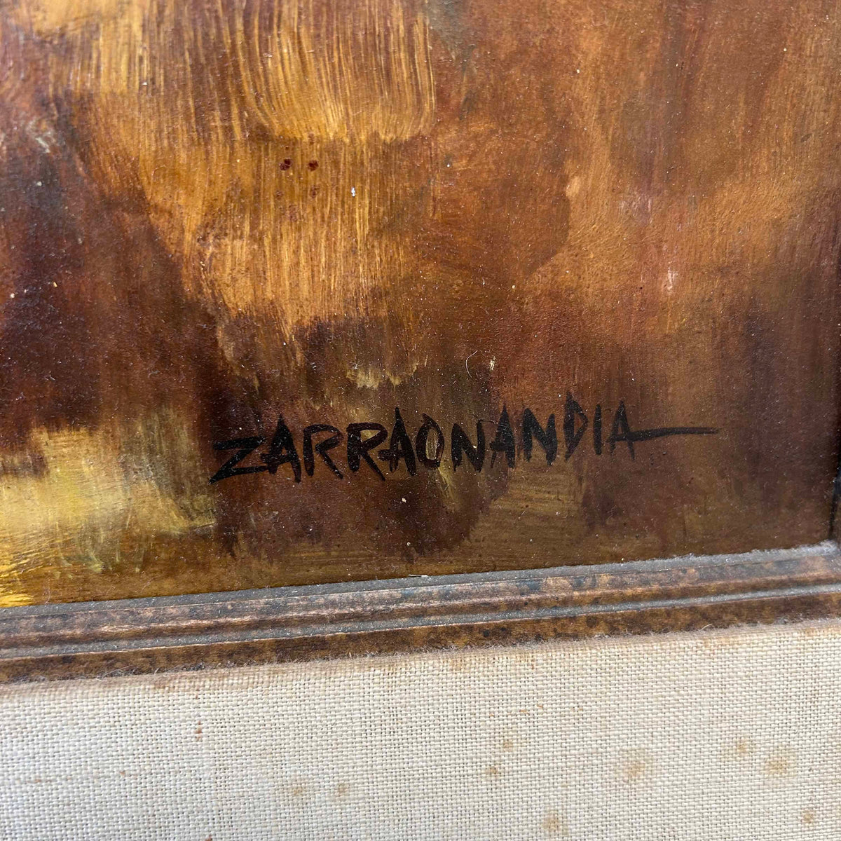 1960s Signed Oil Painting by Thomas Zarraonandia
