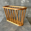 Mid Century Modern Oak Wood Magazine Rack