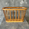 Mid Century Modern Oak Wood Magazine Rack