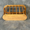 Mid Century Modern Oak Wood Magazine Rack