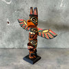 Hand Carved & Painted Thunderbird Wooden Totem