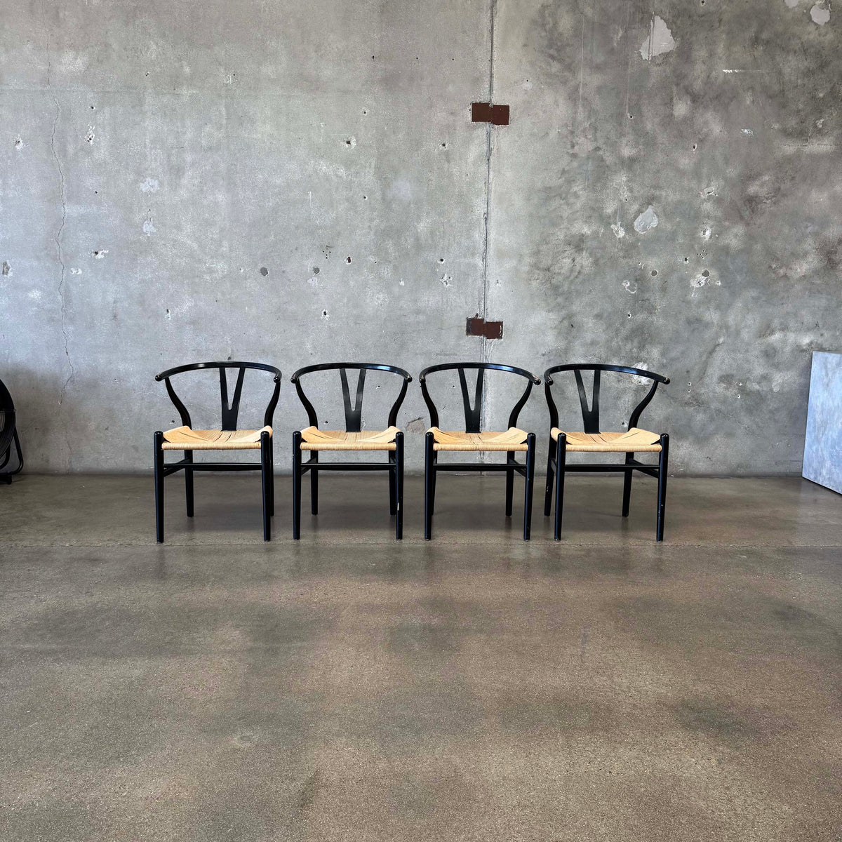 Set of Four Wishbone Chairs
