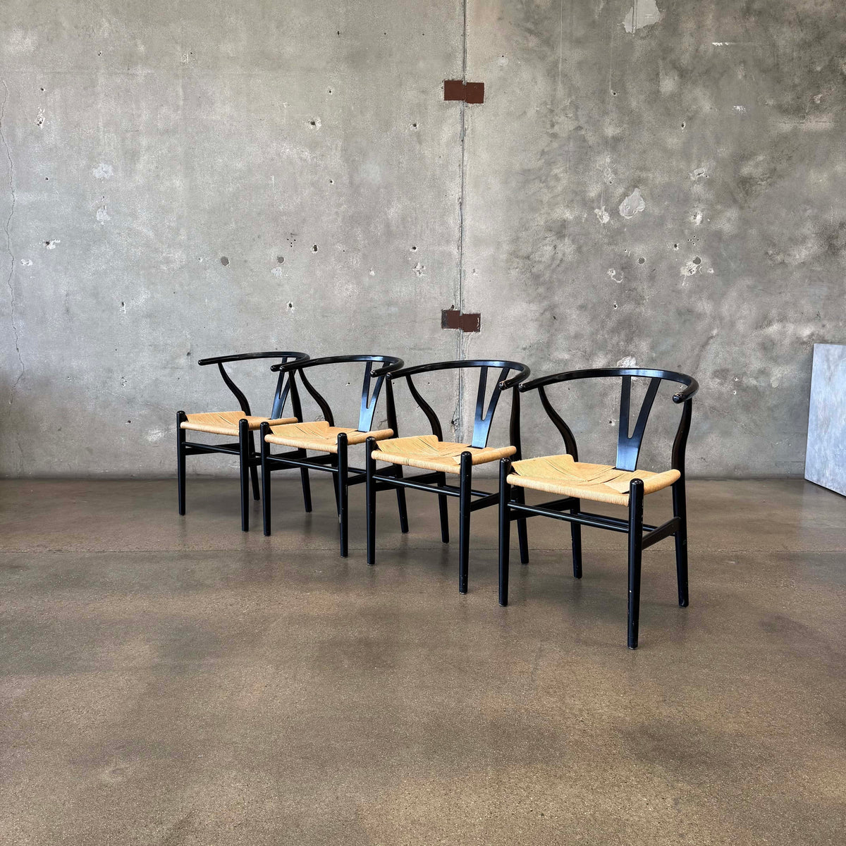 Set of Four Wishbone Chairs