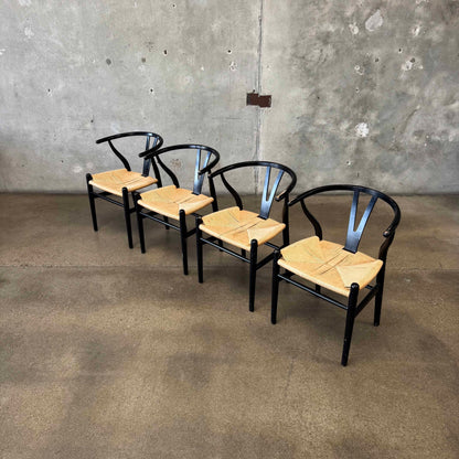 Set of Four Wishbone Chairs