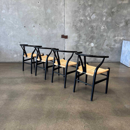 Set of Four Wishbone Chairs