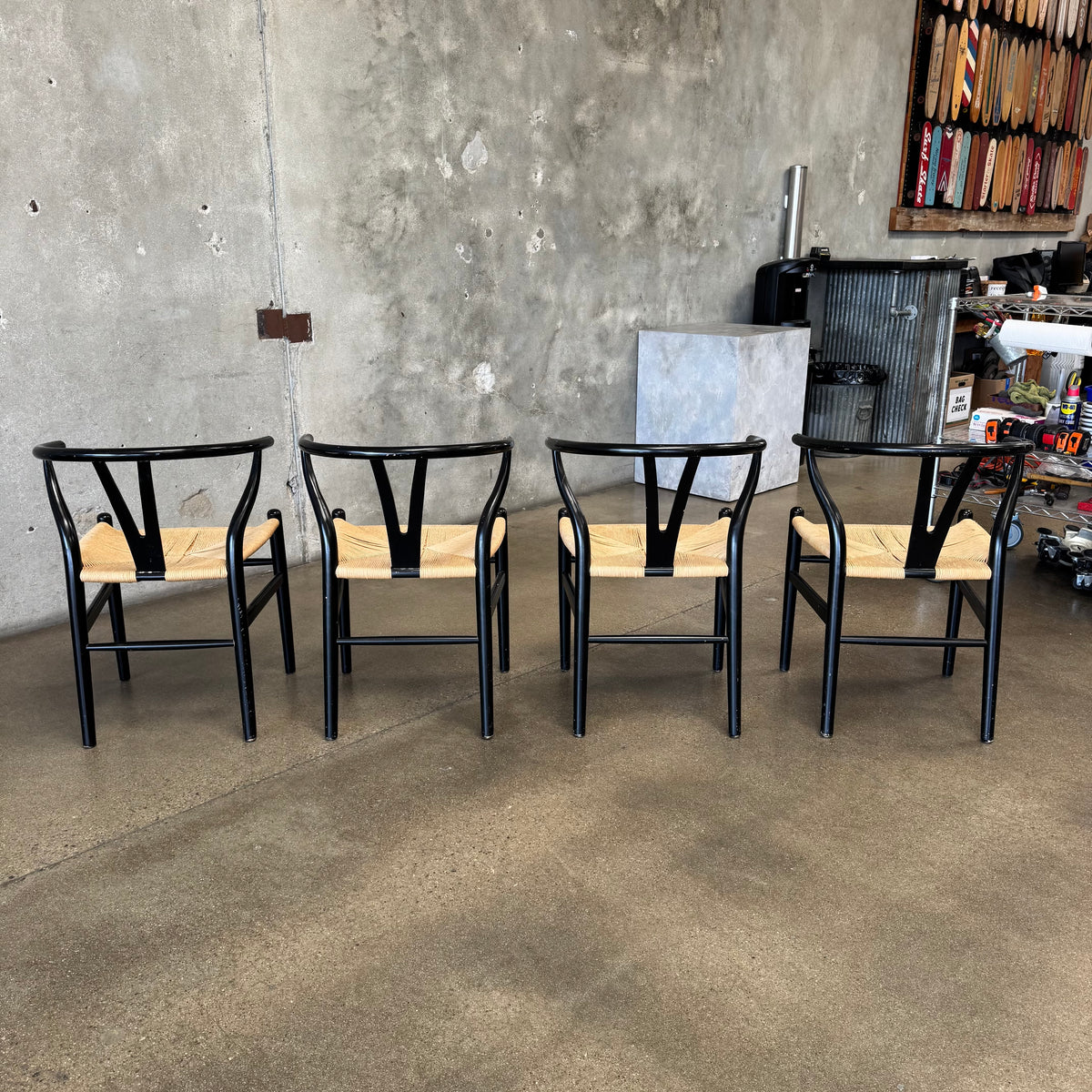Set of Four Wishbone Chairs