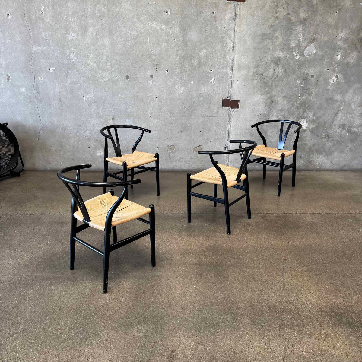 Set of Four Wishbone Chairs