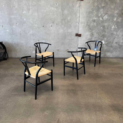 Set of Four Wishbone Chairs