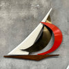 Pair of Mid Century Modern Musketeers Sailboats Metal & Wood