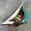 Pair of Mid Century Modern Musketeers Sailboats Metal & Wood