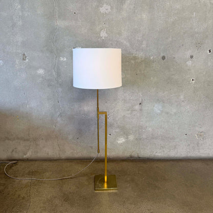 1960's Laurel Lamp Company Telescoping Adjustable Brass Floor Lamp