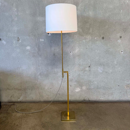 1960's Laurel Lamp Company Telescoping Adjustable Brass Floor Lamp
