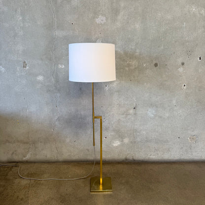 1960's Laurel Lamp Company Telescoping Adjustable Brass Floor Lamp