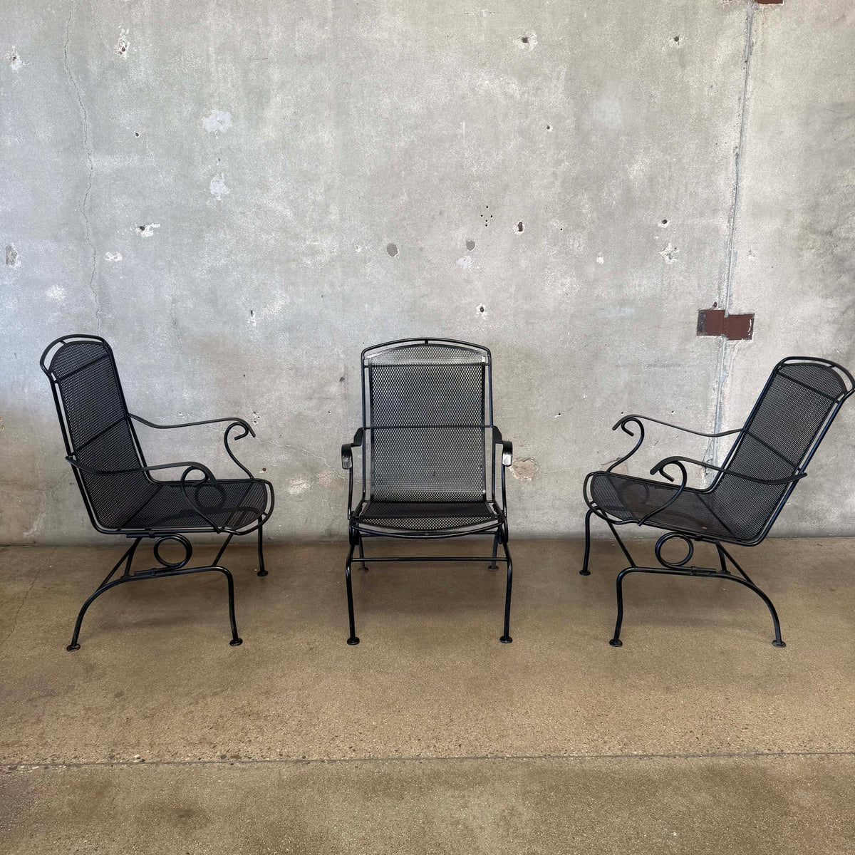 Set of Three 60's Outdoor Rocking Chairs