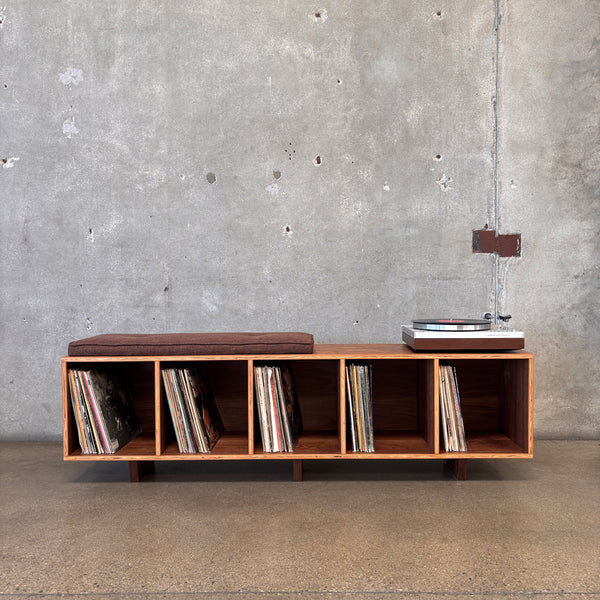 "Lofi" Vinal Storage Bench. Hand Built By Pete Deeble Furniture