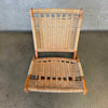 Mid Century Modern Hans Wegner Style Chair & Ottoman