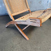 Mid Century Modern Hans Wegner Style Chair & Ottoman