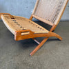 Mid Century Modern Hans Wegner Style Chair & Ottoman