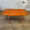 Danish Teak Flip Top Dining/Game Table w/ Two Leaves