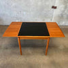 Danish Teak Flip Top Dining/Game Table w/ Two Leaves