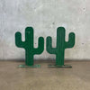 Pair of Vintage Metal Cactus Store Display From Millers Outpost