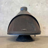 Vintage Mid Century Modern Malm "Zircon" Matt Black Metal Fireplace