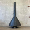 Vintage Mid Century Modern Malm "Zircon" Matt Black Metal Fireplace