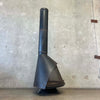 Vintage Mid Century Modern Malm "Zircon" Matt Black Metal Fireplace